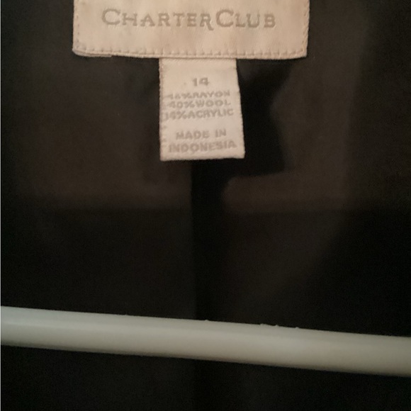 Women’s Black/White Tweed Blazer Pre-Owned Size 14 - Picture 4 of 5